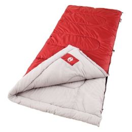 Coleman Palmetto 75x33 In Retangle Sleeping Bag Red/Tan