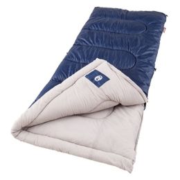Coleman Brazos 75x33 Inch Rectangle Sleeping Bag Navy/Beige