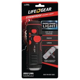Life+gear 120-lumen Stormproof Usb Crank Flashlight & Radio LG3860675