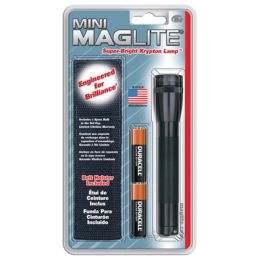 Maglite Mini 2-Cell AA Flashlight with Holster, Black