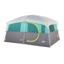 Coleman Tenaya Lake Lighted 8 Person Cabin Tent - Teal/Gray