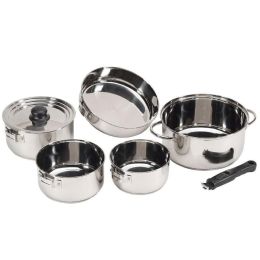 Stansport Stainless Steel 7 Piece Deluxe Family Cook Set