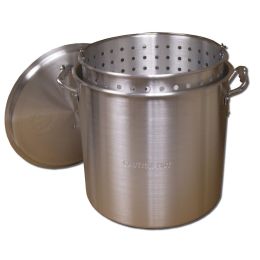 King Kooker #KK60-60 Qt. Aluminum Pot with Basket and Lid